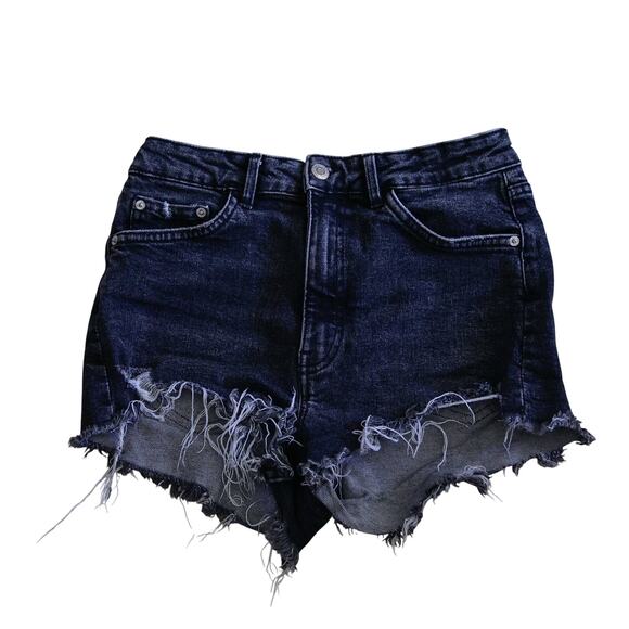 ZARA high-rise Dark-wash Short shorts size 6 - Picture 1 of 3